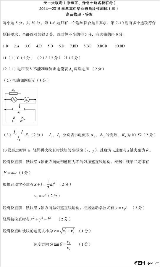 天一大联考官网